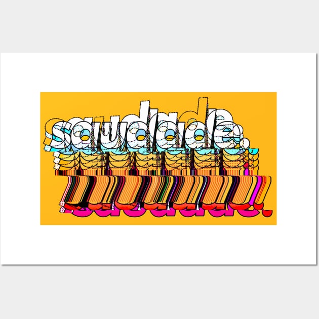 Saudade #3 /// Original Typographic Glitch Artwork Wall Art by DankFutura